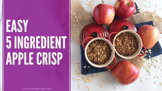 Easy 5 Ingredient Apple Crisp | FOOD + MOVEMENT® | Mandy Enright MS RDN RYT
