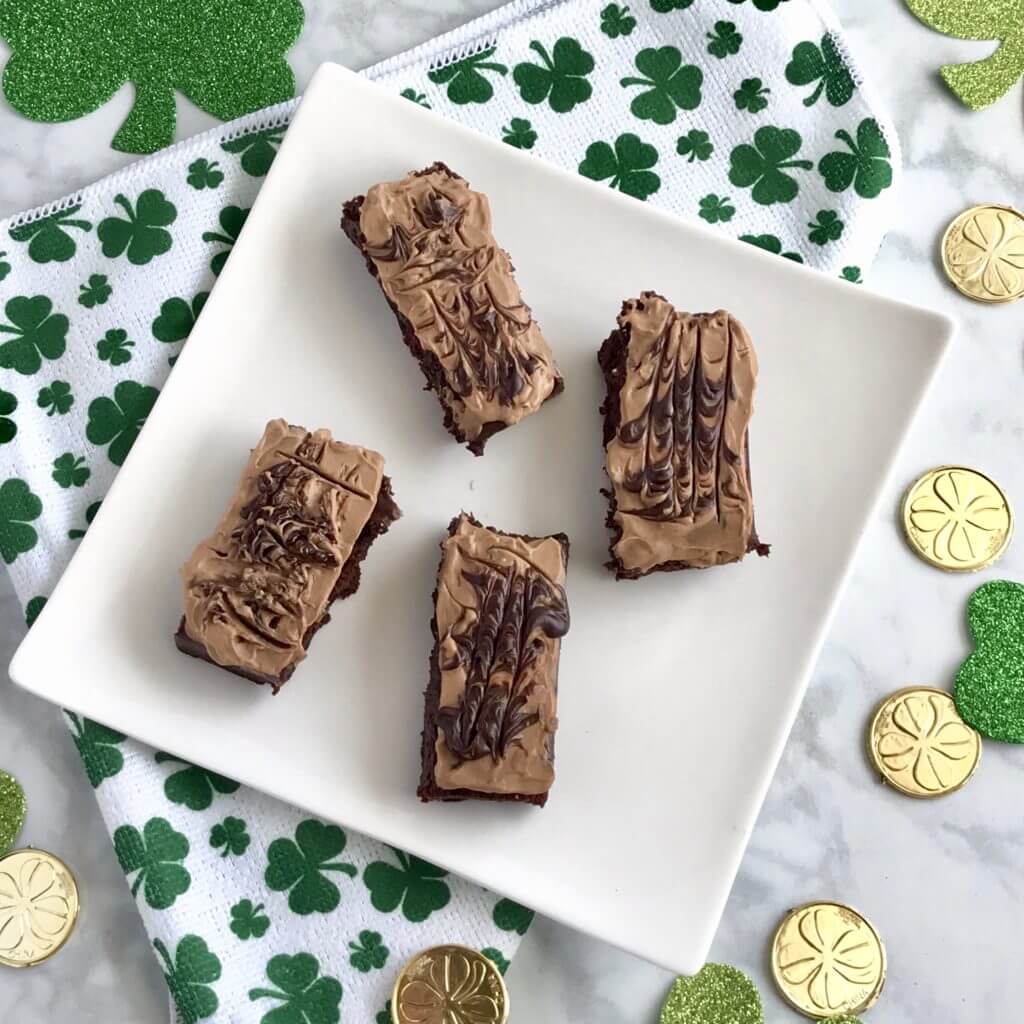 Boozy Brownies Irish Coffee Whipped Cream | Guinness Brownies | Nutrition Nuptials | Mandy Enright MS RDN RYT