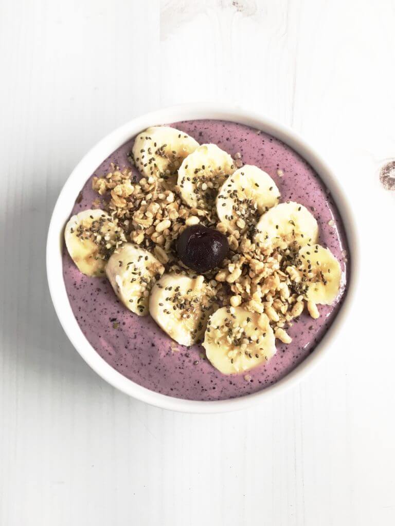 Cherry Vanilla Smoothie Bowl | Nutrition Nuptials | Mandy Enright MS RDN RYT