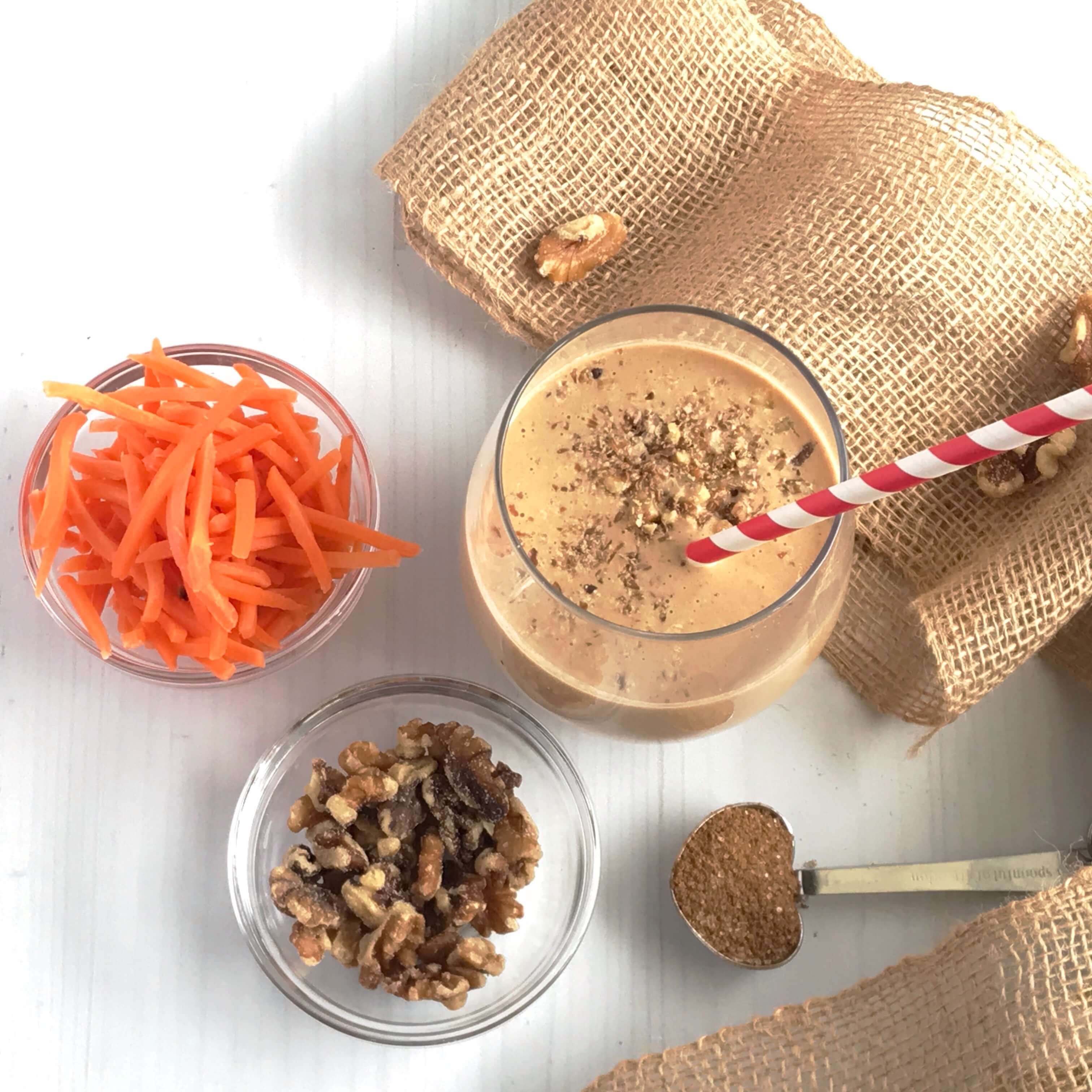 Carrot Cake Smoothie | Nutrition Nuptials | Mandy Enright MS RDN RYT