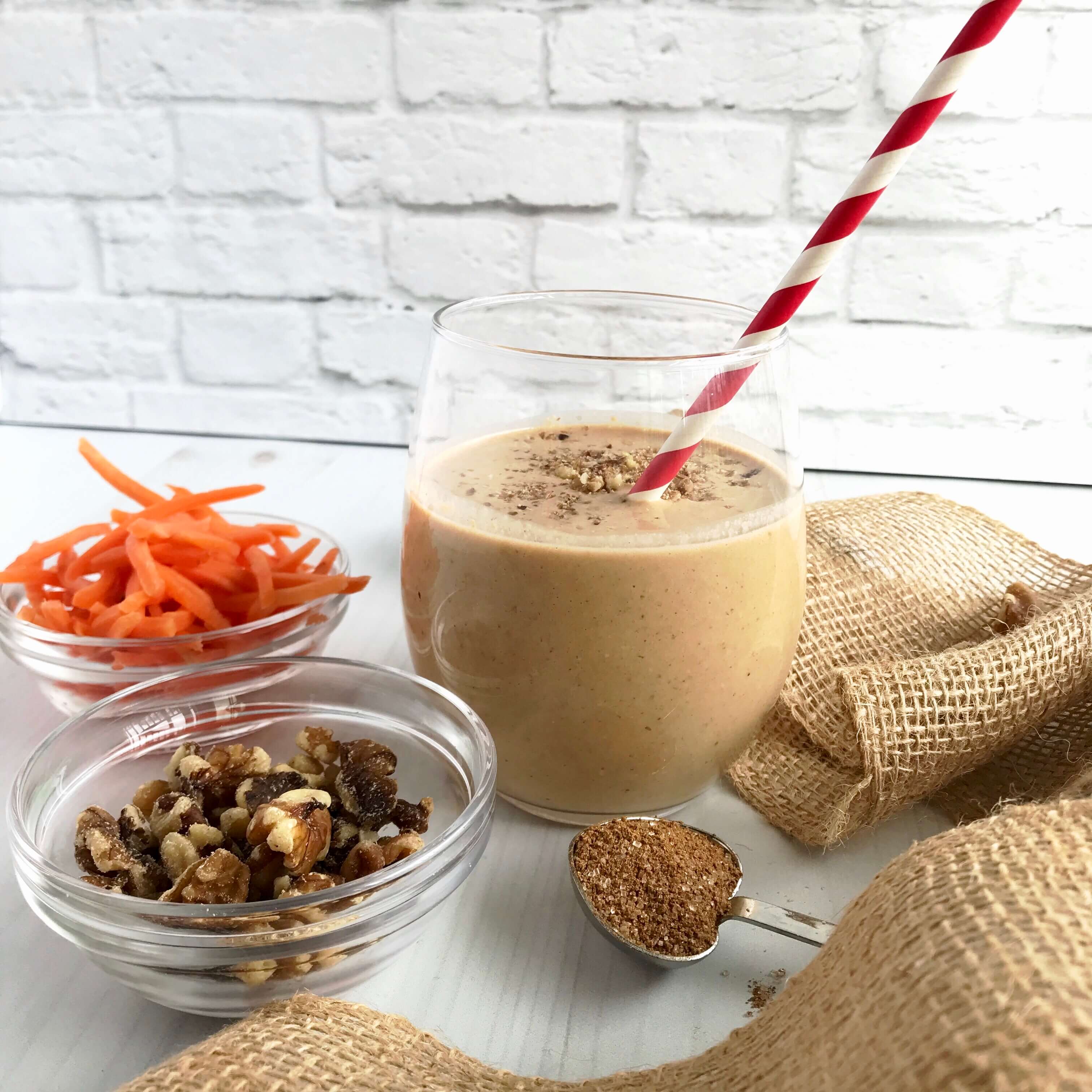 Carrot Cake Smoothie | Nutrition Nuptials | Mandy Enright MS RDN RYT