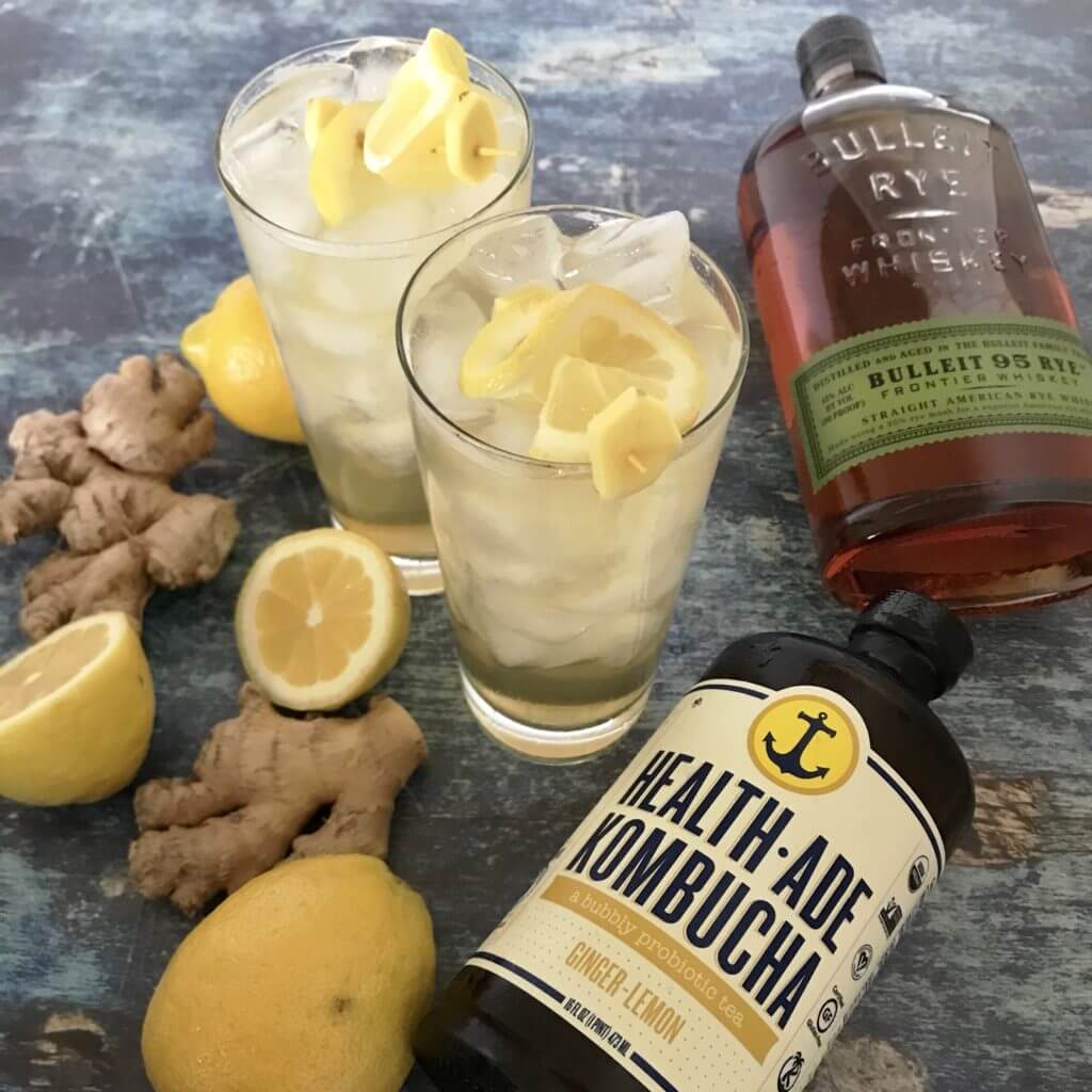 Kombullet Kocktail Recipe | Probiotic Cocktail | Kombucha Cocktail Recipe | Nutrition Nuptials | Mandy Enright MS RDN RYT