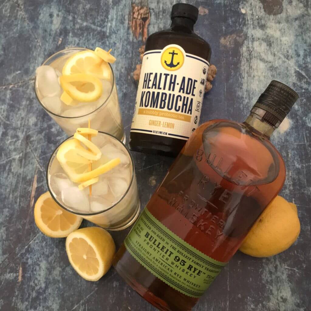 Kombullet Kocktail Recipe | Probiotic Cocktail | Kombucha Cocktail Recipe | Nutrition Nuptials | Mandy Enright MS RDN RYT