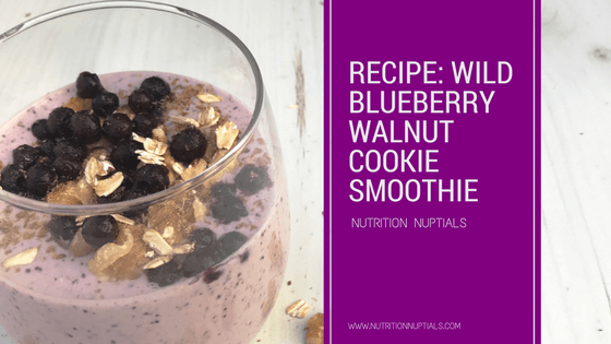 Wild Blueberry Oatmeal Walnut Cookie Smoothie Recipe