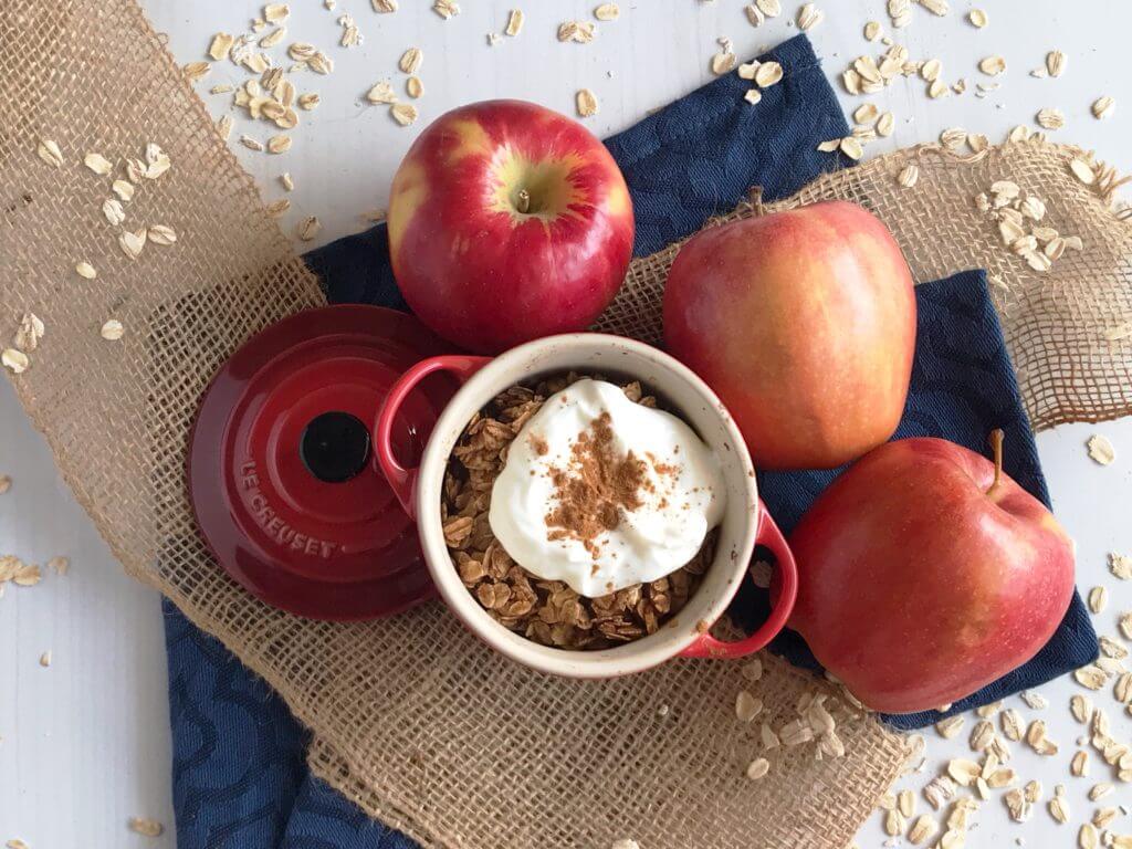 Easy 5 Ingredient Apple Crisp | Nutrition Nuptials | Mandy Enright MS RDN RYT