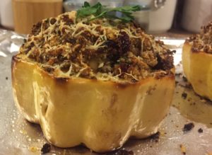 Turkey & Cranberry Stuffed Acorn Squash | Nutrition Nuptials | Mandy Enright MS RDN RYT