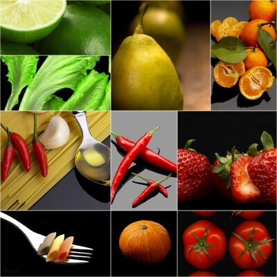 organic fruits and veggies