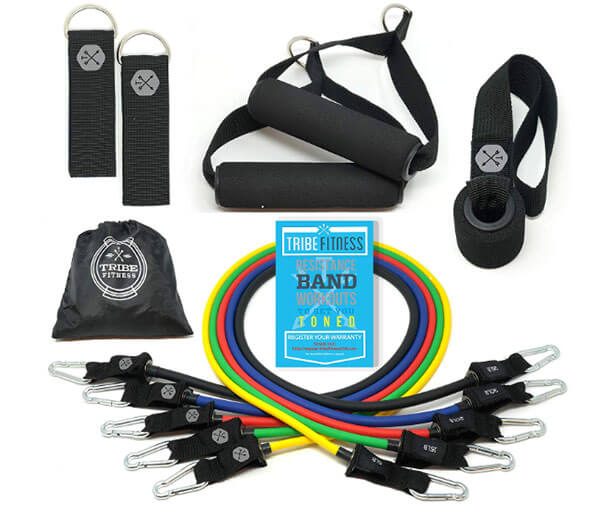 Resistance band sets like these from Tribe are great for working out at home or while traveling
